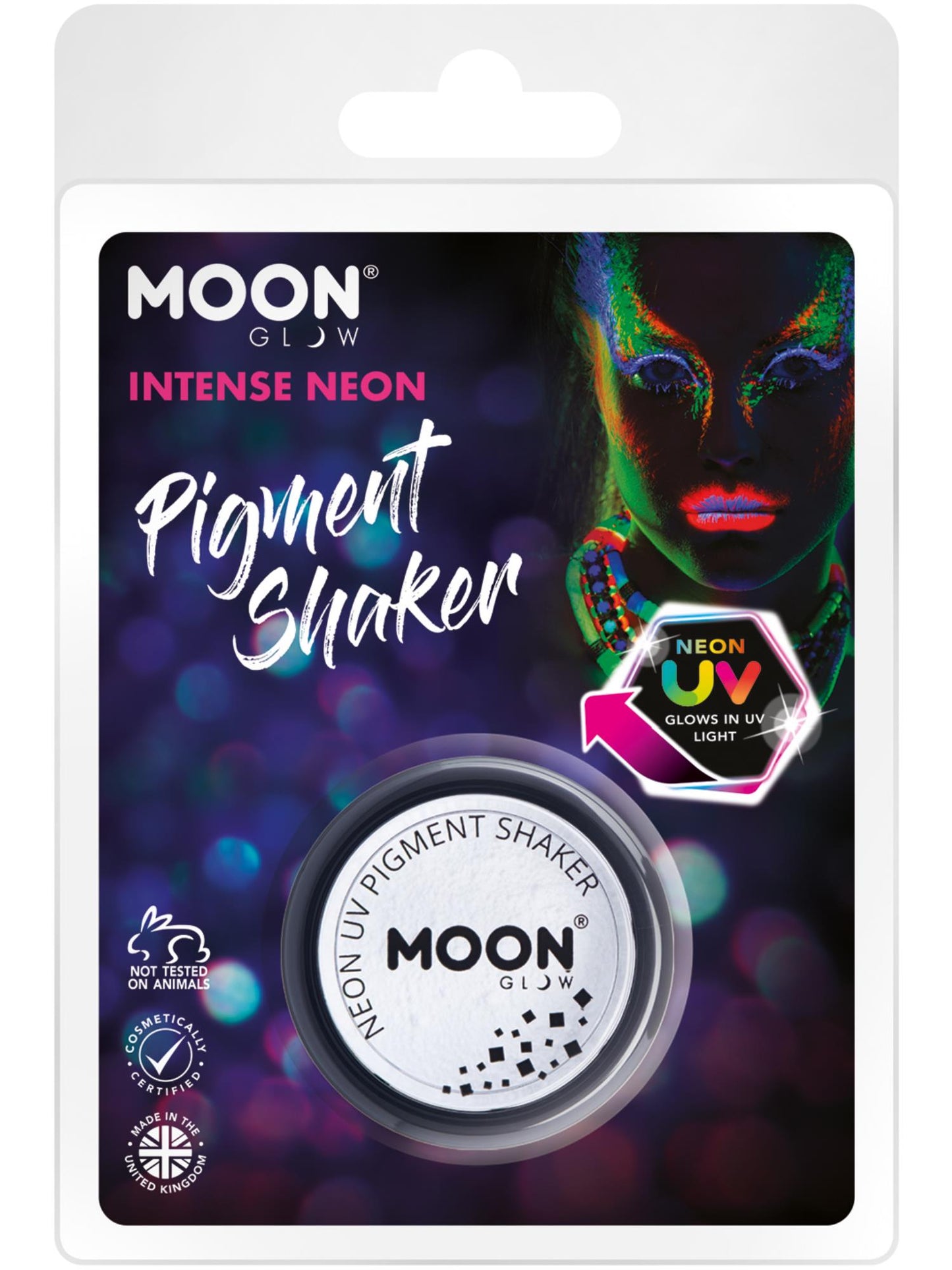 Moon Glow Intense Neon UV Pigment Shakers, White Wholesale