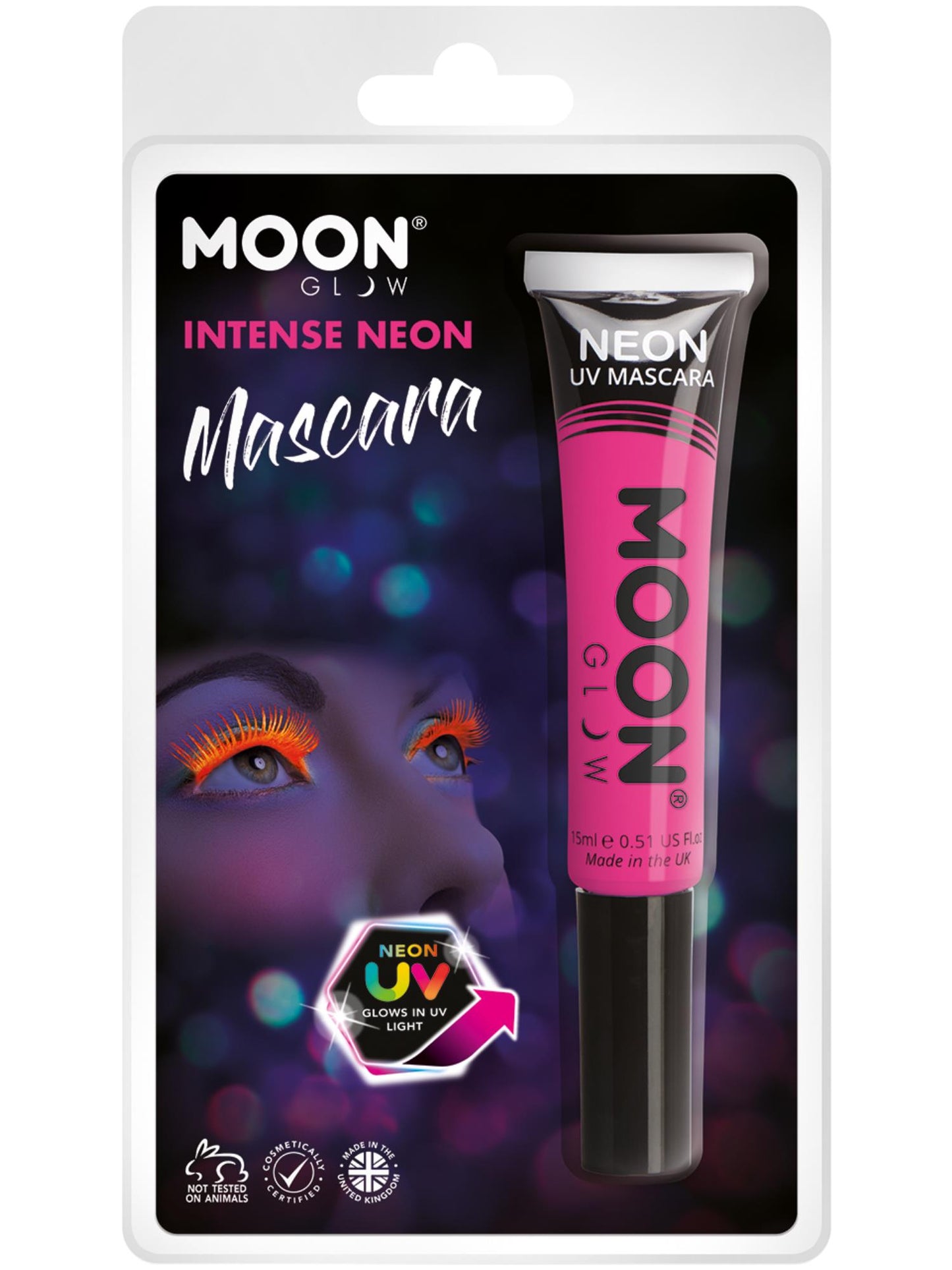Mascara UV néon intense Moon Glow, rose intense en gros