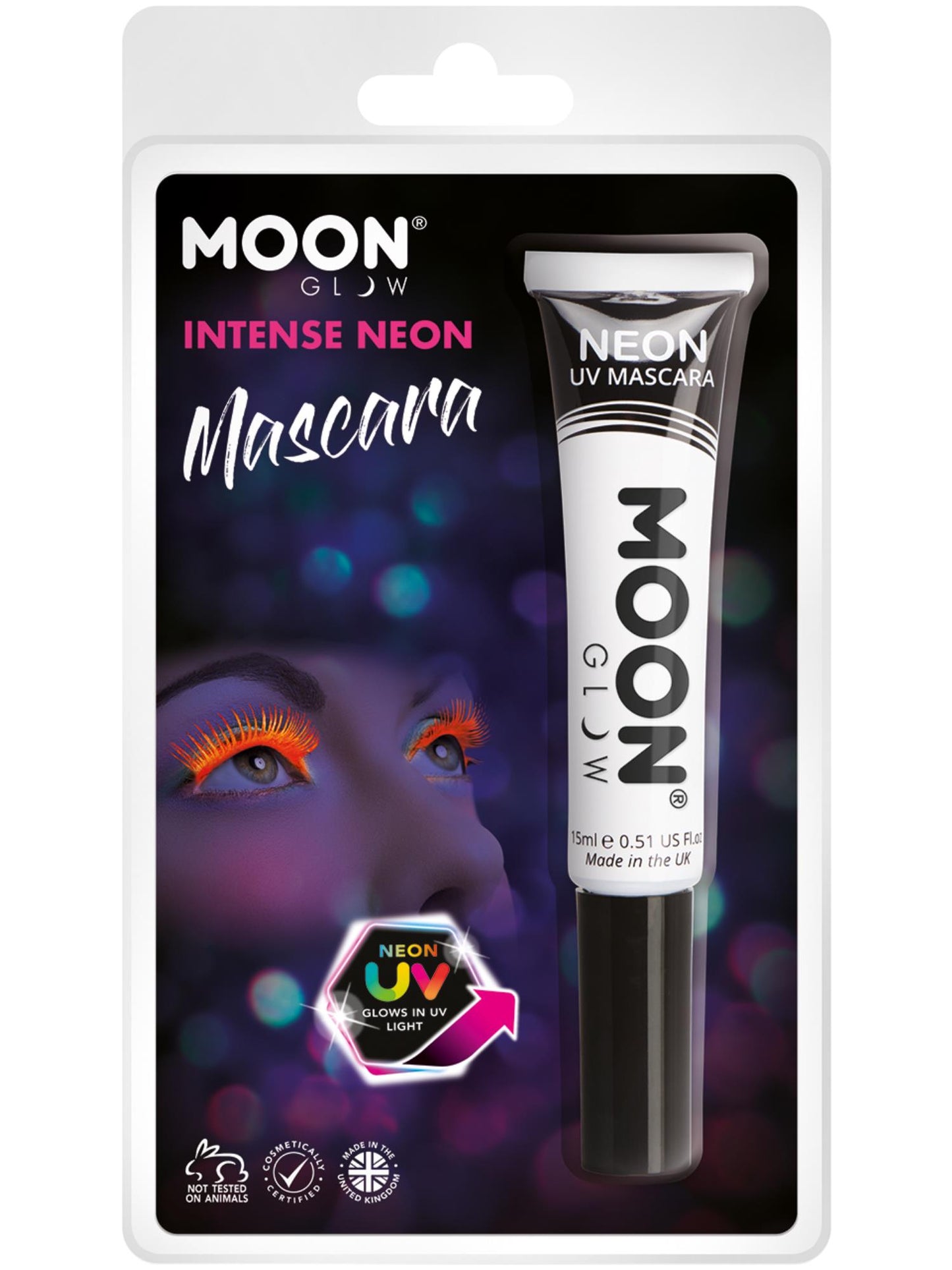 Mascara UV néon intense Moon Glow, blanc, vente en gros