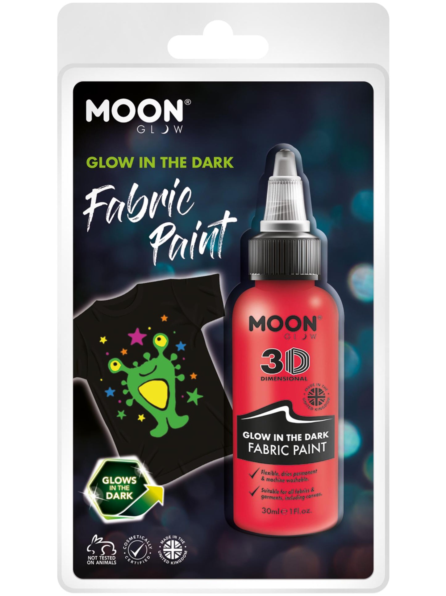 Moon Glow - Glow in the Dark Fabric Paint, Red Wholesale