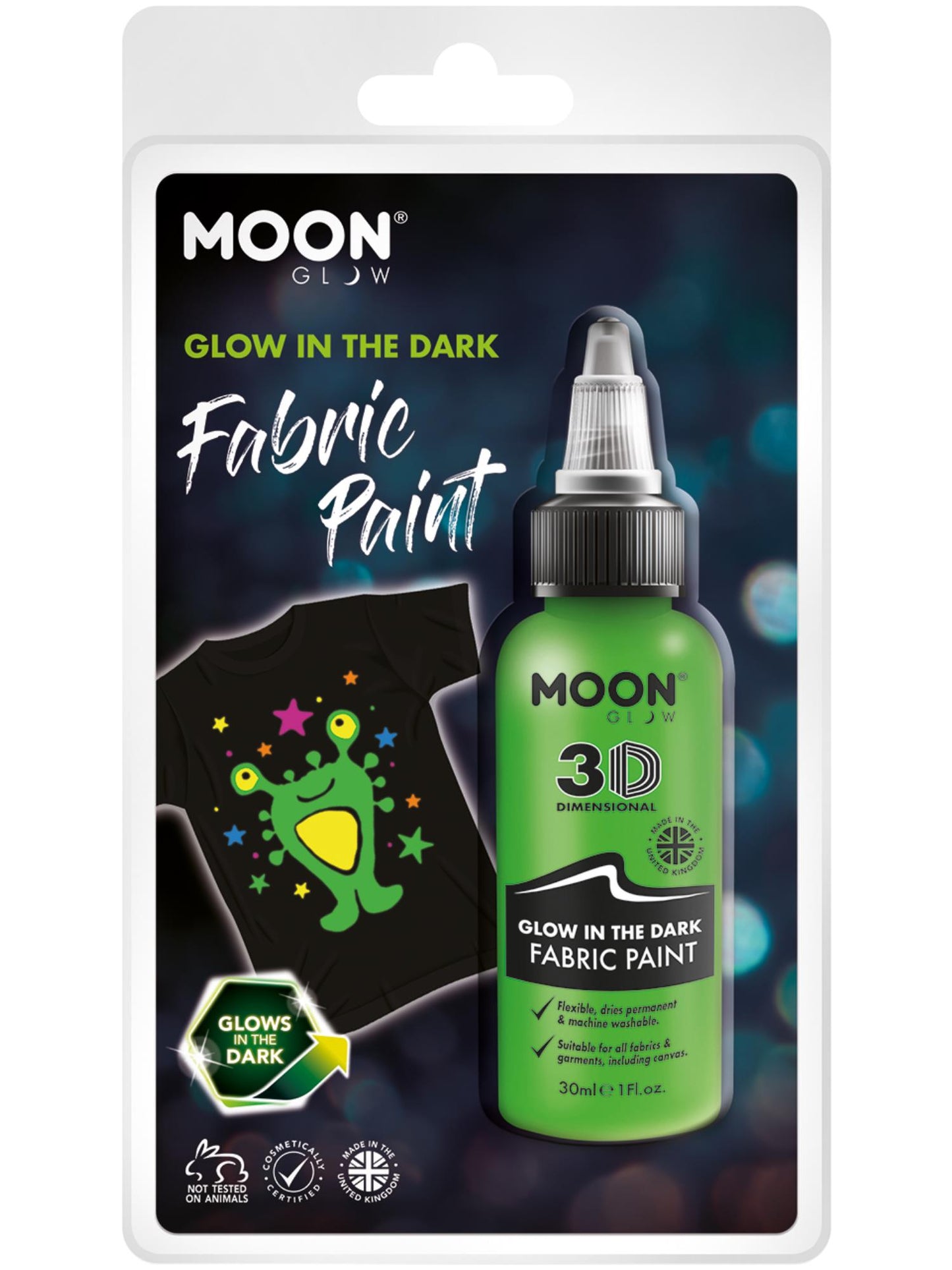Moon Glow - Peinture pour tissu phosphorescente, verte, vente en gros