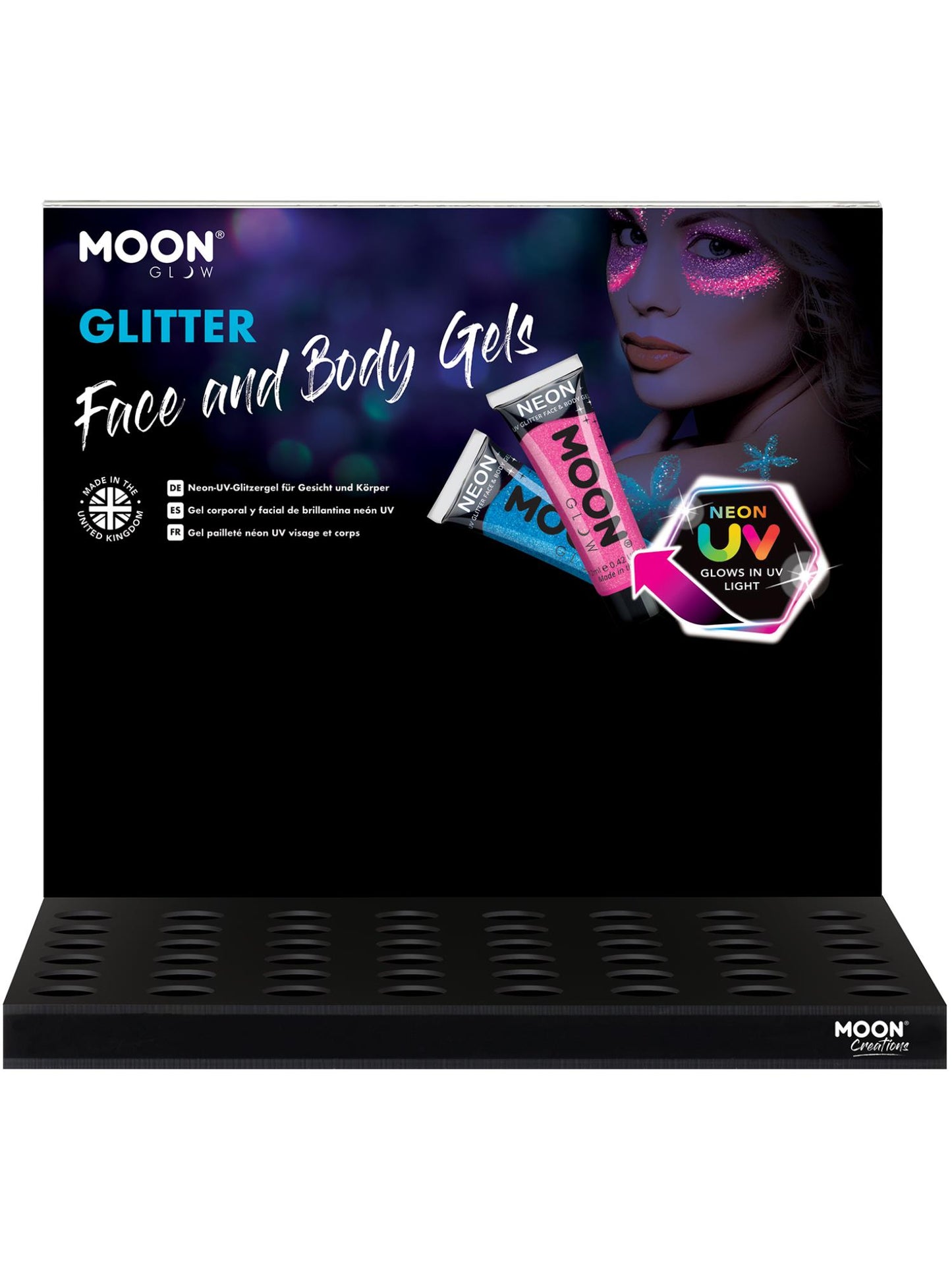 Gel UV pailleté fin Moon Glow Neon, vente en gros