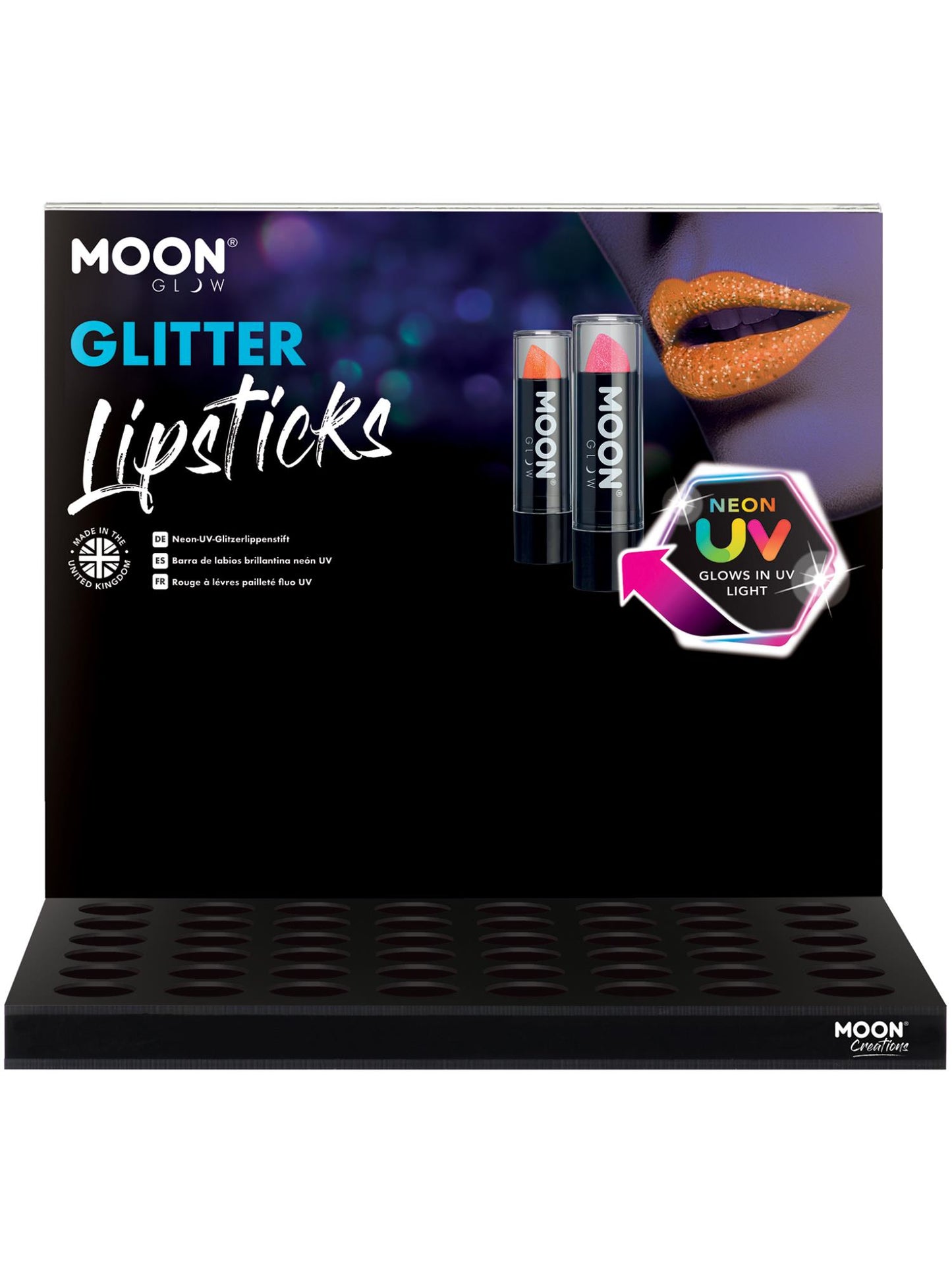 Moon Glow - Neon UV Glitter Lipstick, Wholesale