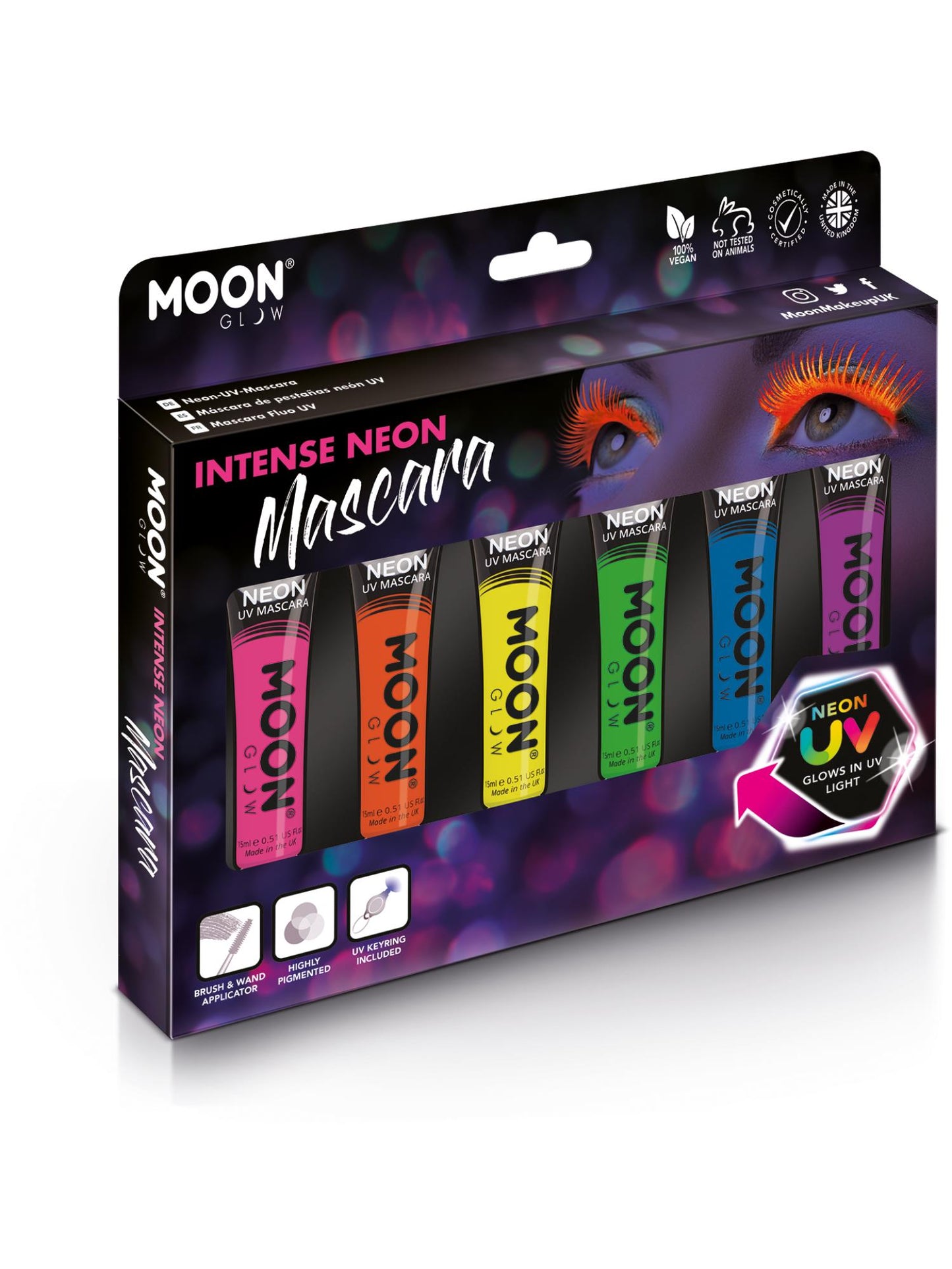 Moon Glow Intense Neon UV Mascara, Assorted Wholesale