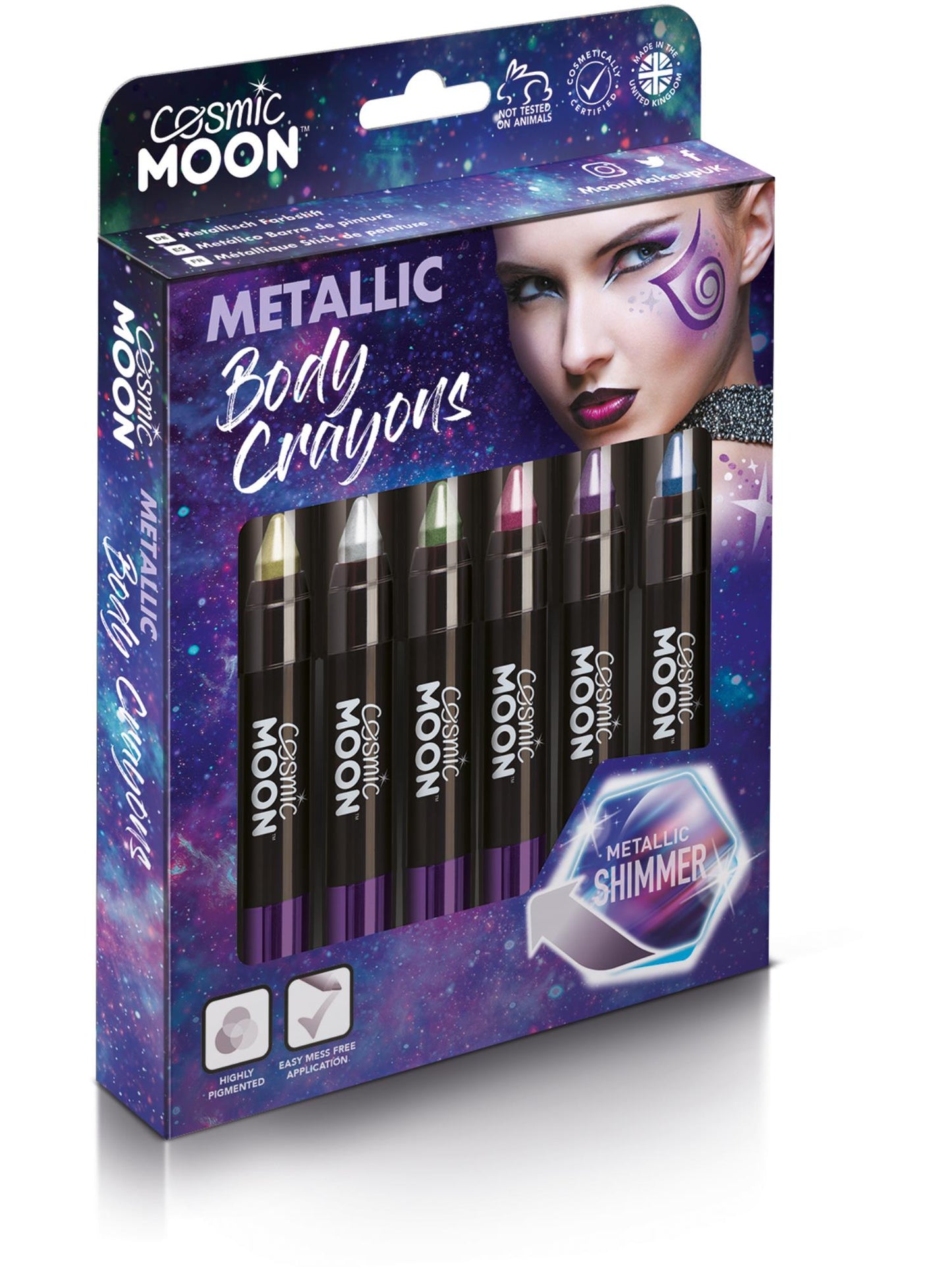 Cosmic Moon Metallic Body Crayons, Assorted Wholesale