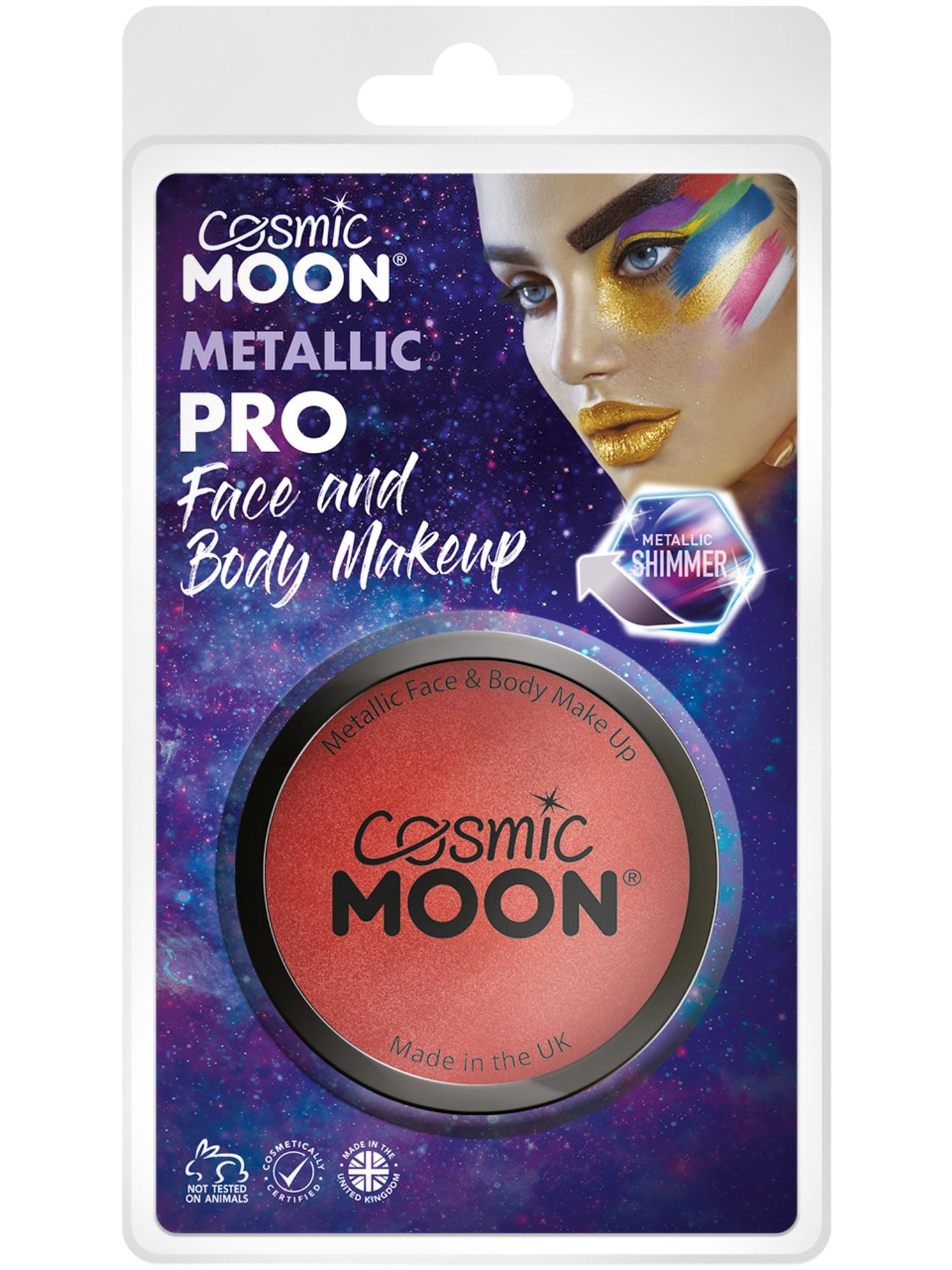 Pots à gâteaux de peinture pour le visage Cosmic Moon Metallic Pro, rouge, vente en gros