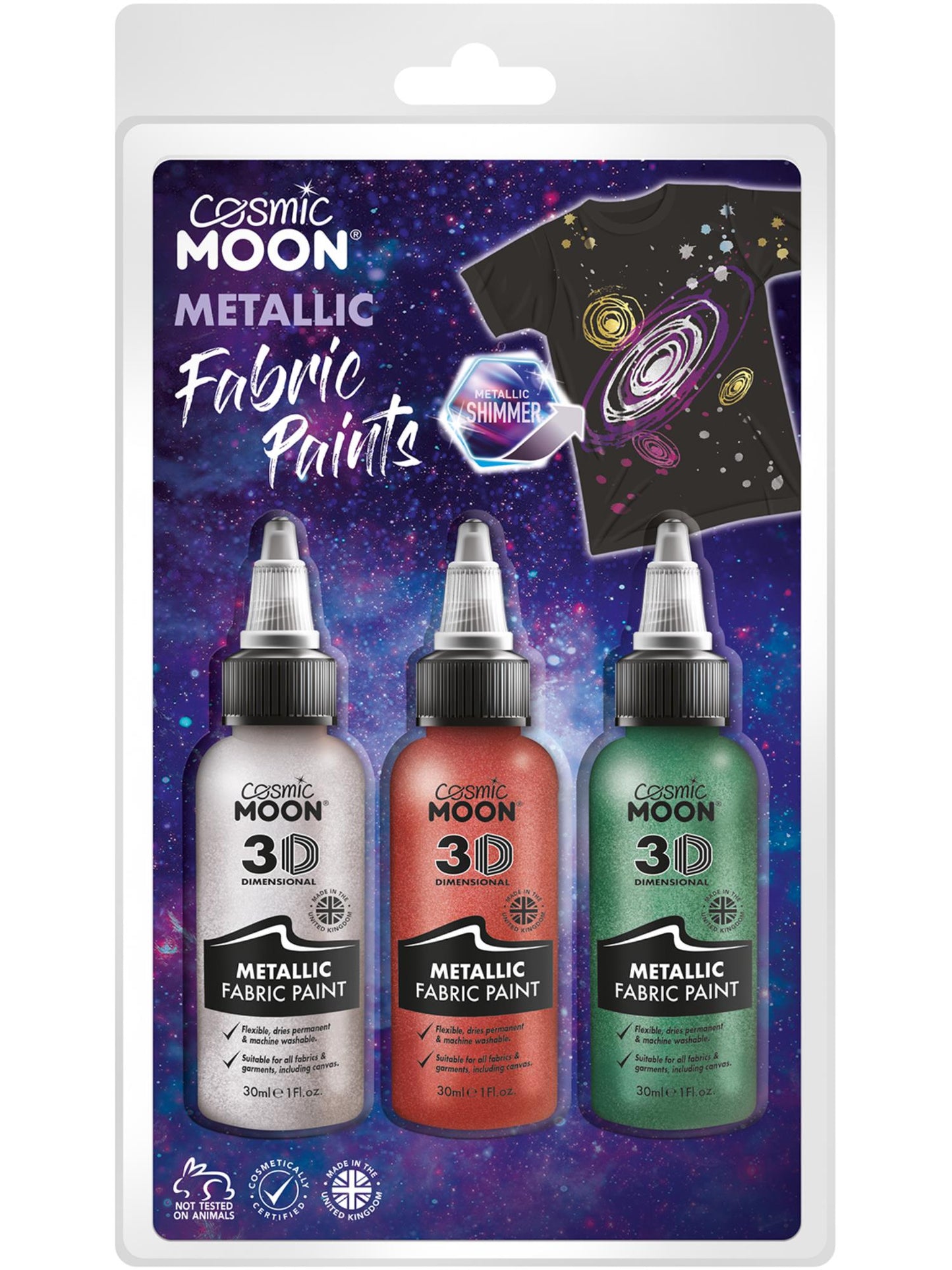 Cosmic Moon Metallic Fabric Paint, Wholesale