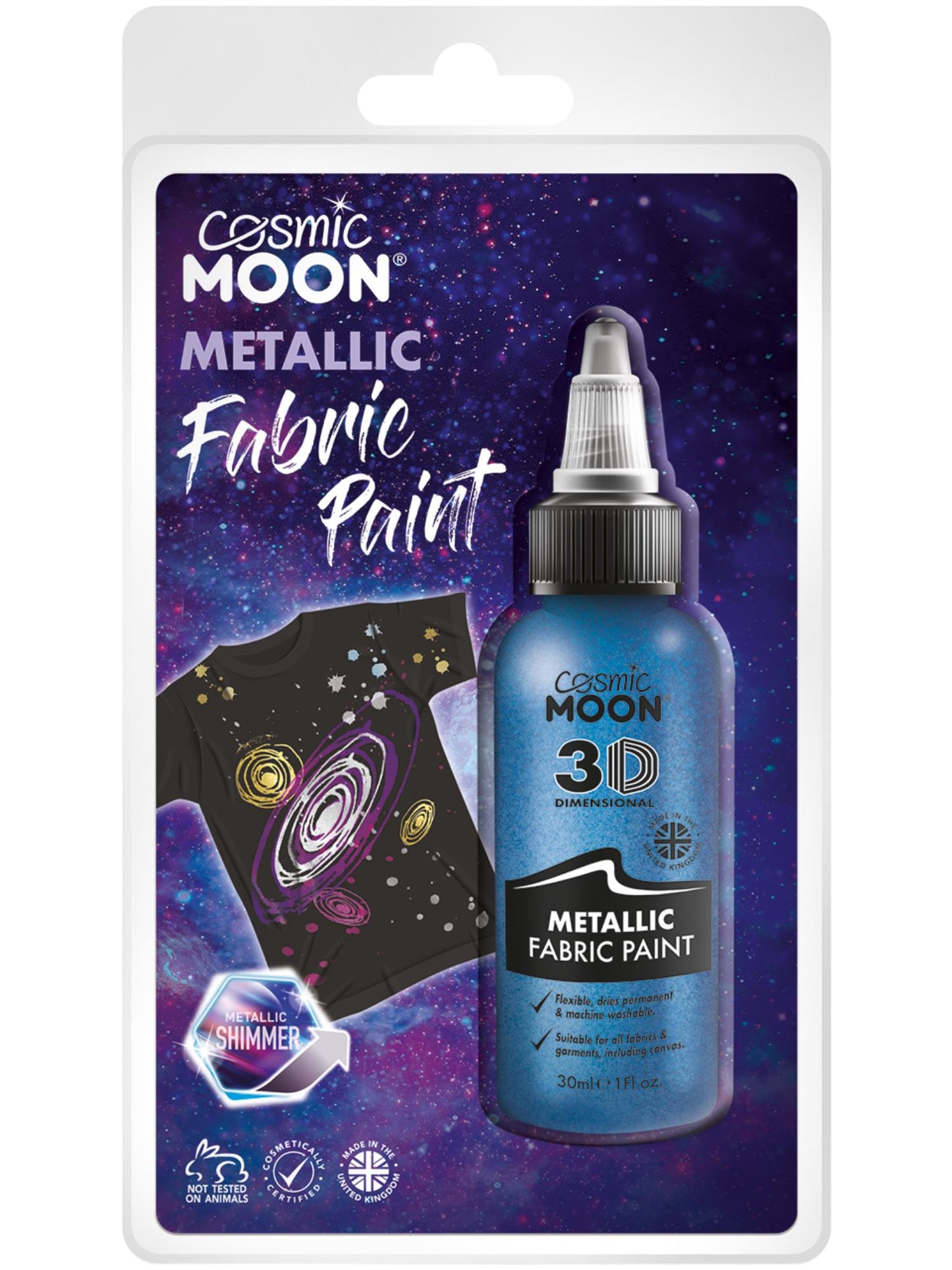 Cosmic Moon Metallic fabric Paint, Blue Wholesale