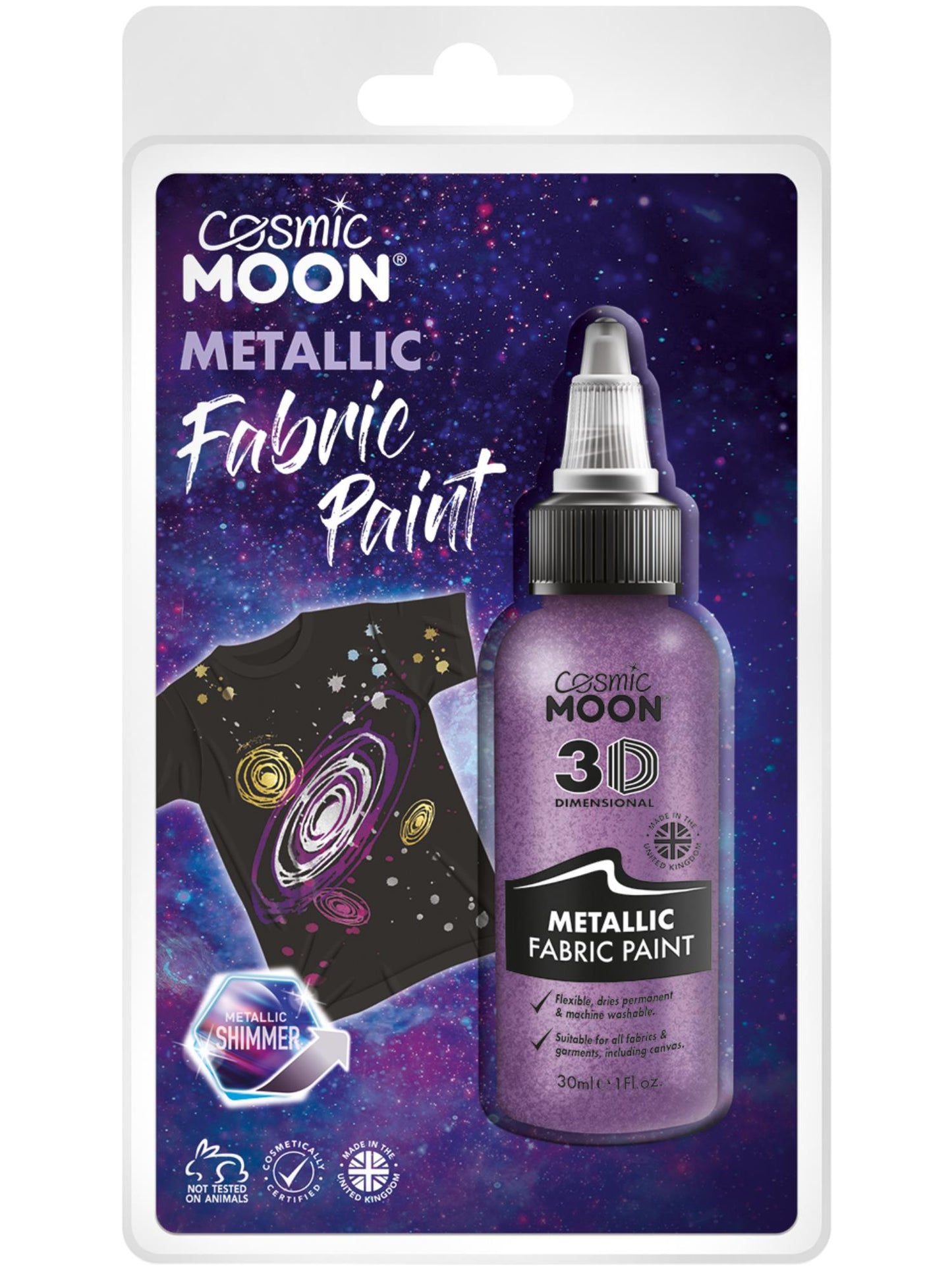 Peinture métallique pour tissu Cosmic Moon, violet, vente en gros