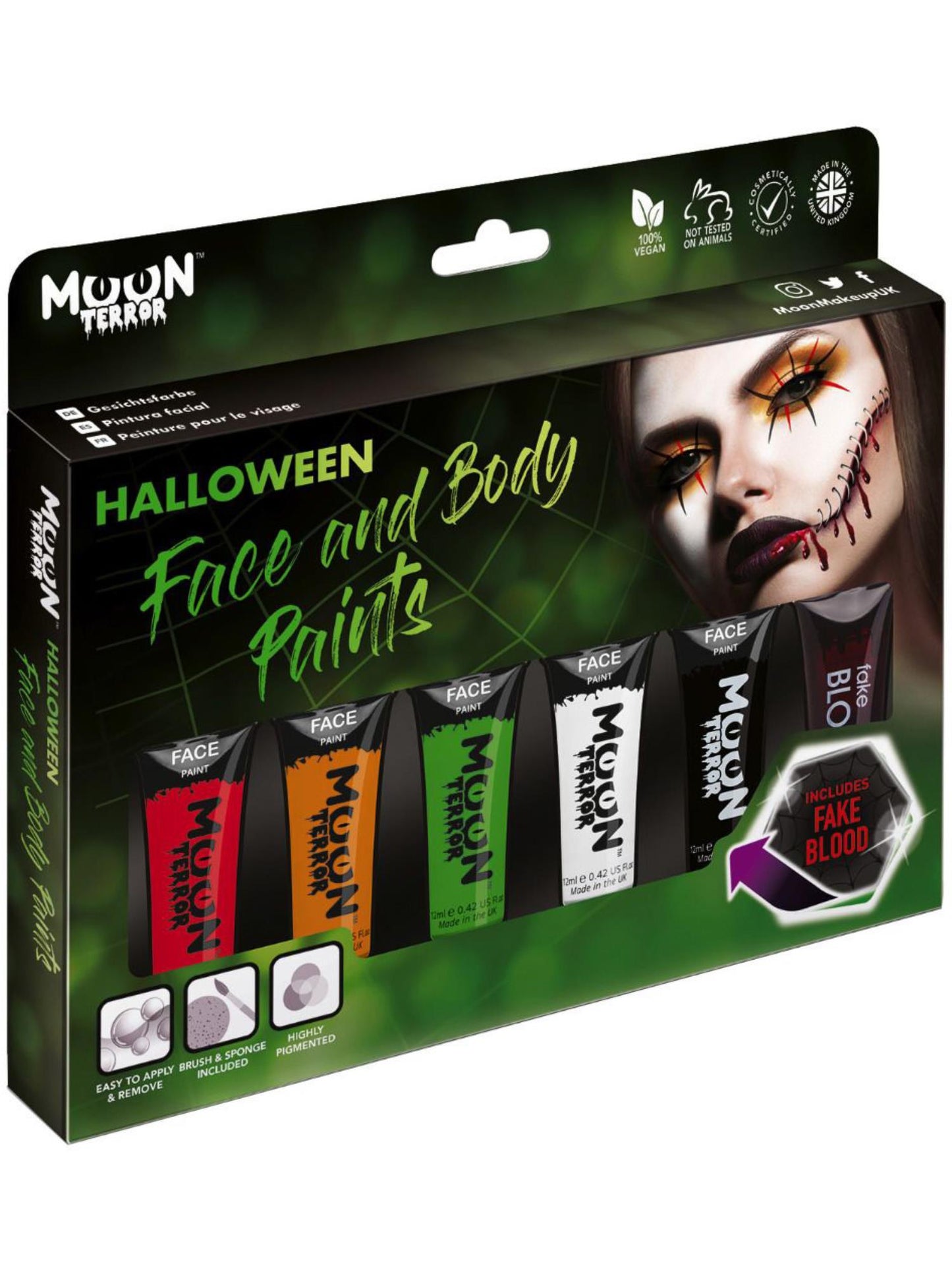 Moon Terror Halloween Face & Body Paint, Assorted Wholesale