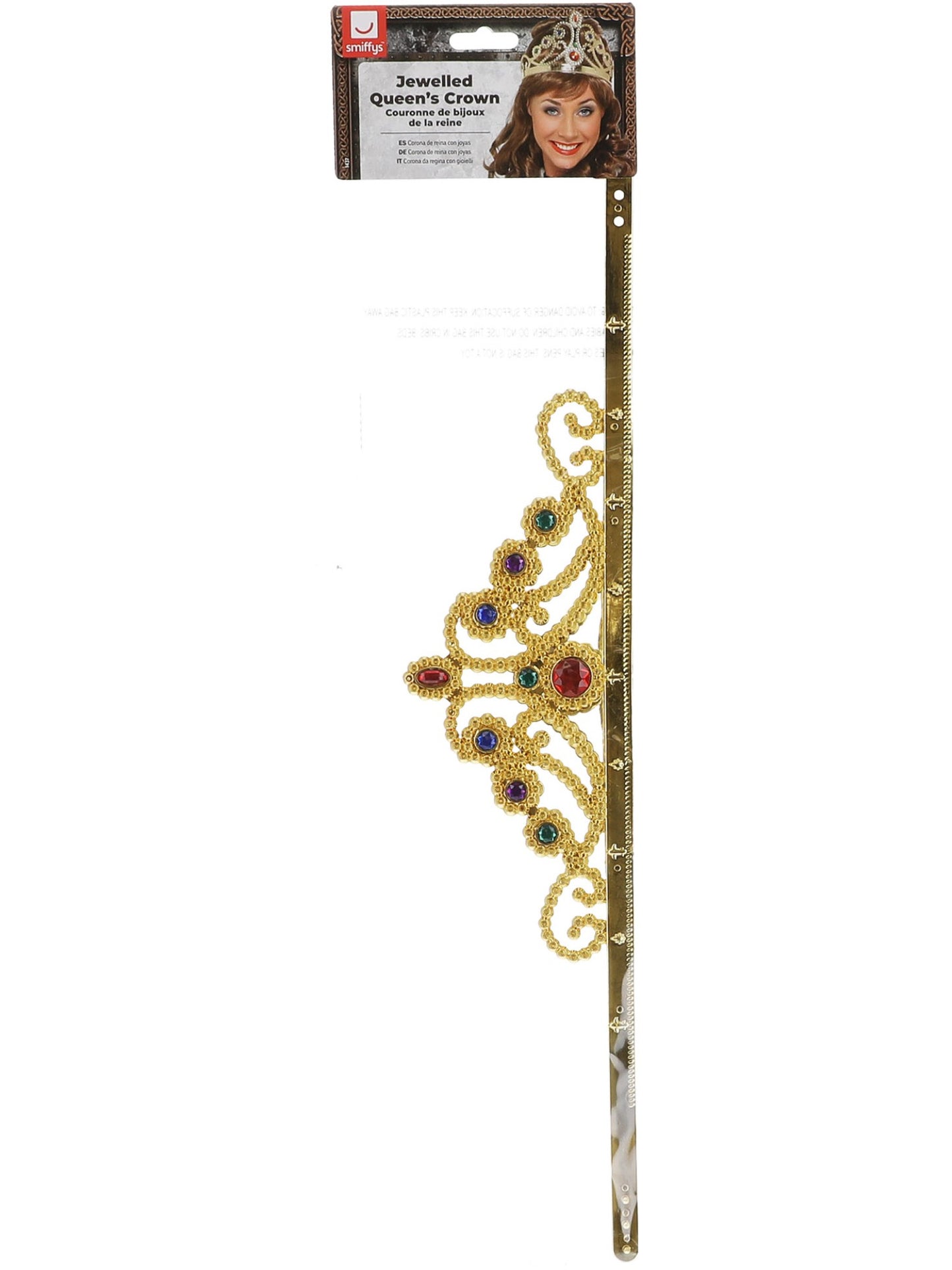 Jewelled Queen's Crown, Mixed Colours  Wholesale