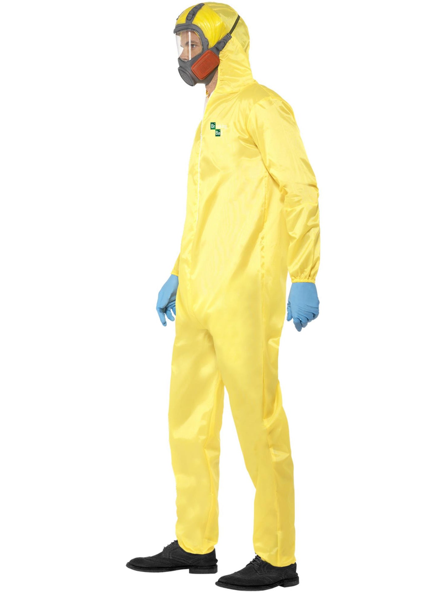 Disfraz de Breaking Bad, Amarillo, con buzo de protección, máscara, guantes y perilla