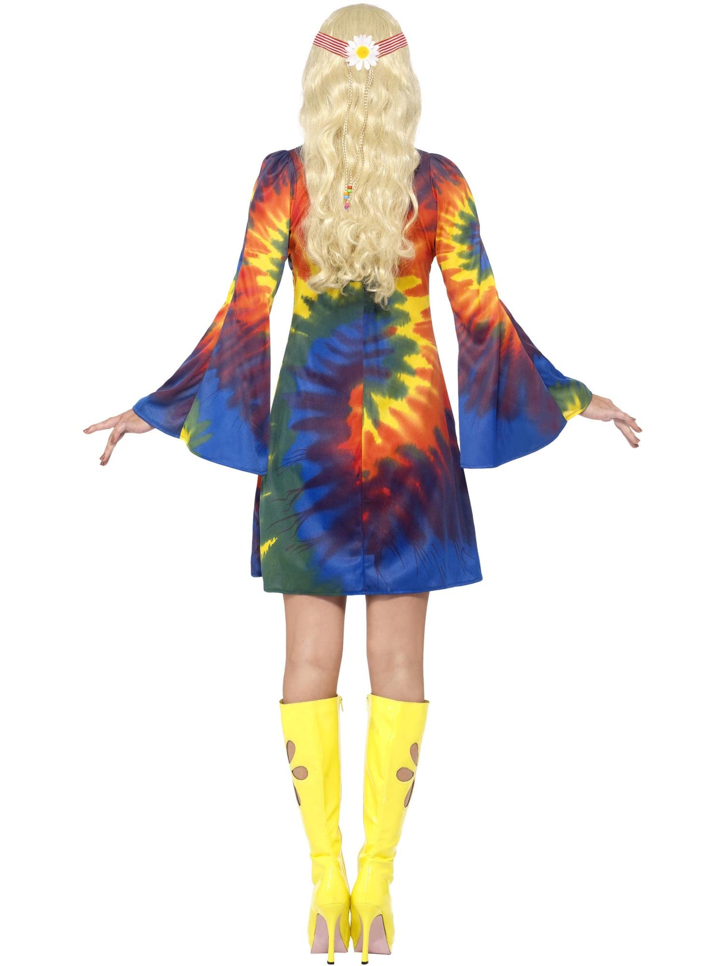 Disfraz Tie Dye de los 60, con vestido 