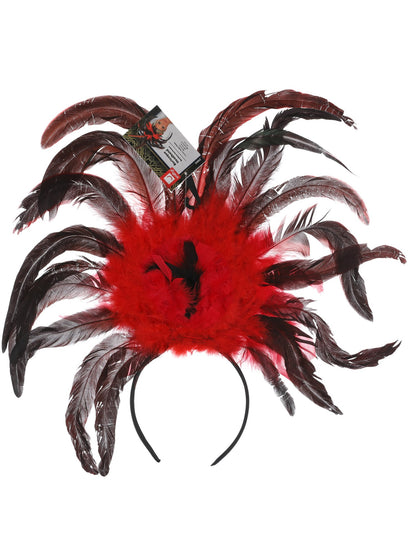 Burlesque Headband, Black & Red  Wholesale