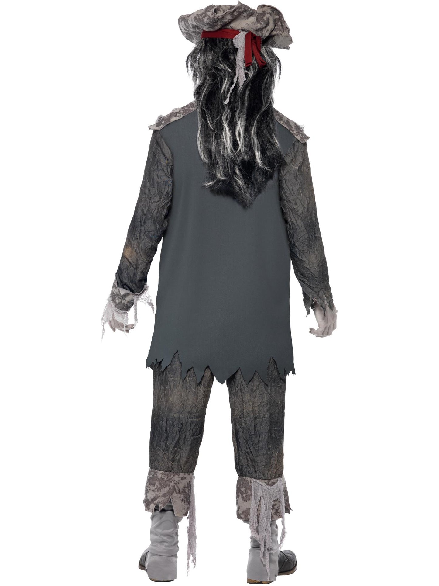 Costume goule bateau fantôme, avec manteau, pantalon & chapeau