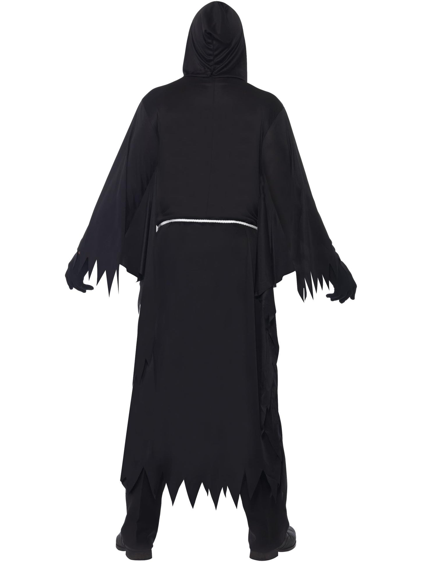 Kostüm Sensenmann, mit Kapuzengewand, Maske und Gürtel