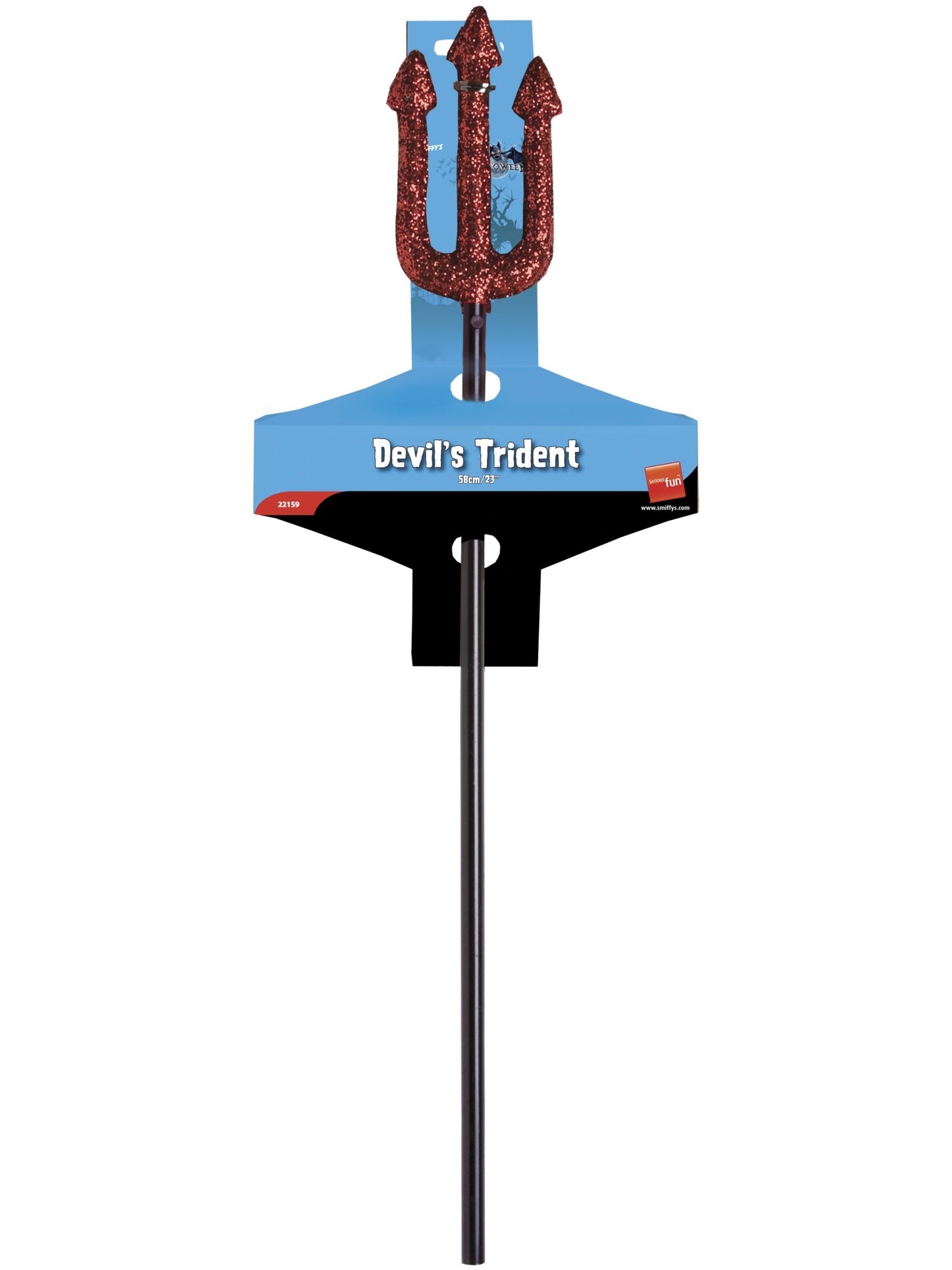 Glitzerdreizack, Rot, 58 cm