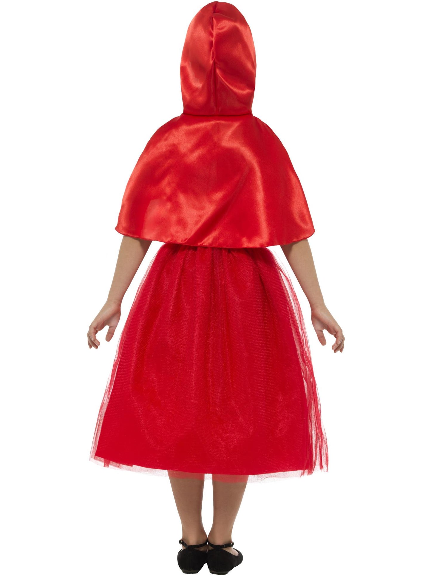 Deluxe Rotkäppchen-Kostüm, Rot, mit Kleid und Kapuze