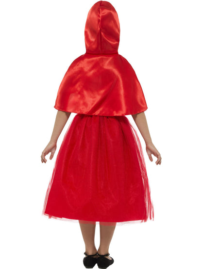 Deluxe Rotkäppchen-Kostüm, Rot, mit Kleid und Kapuze