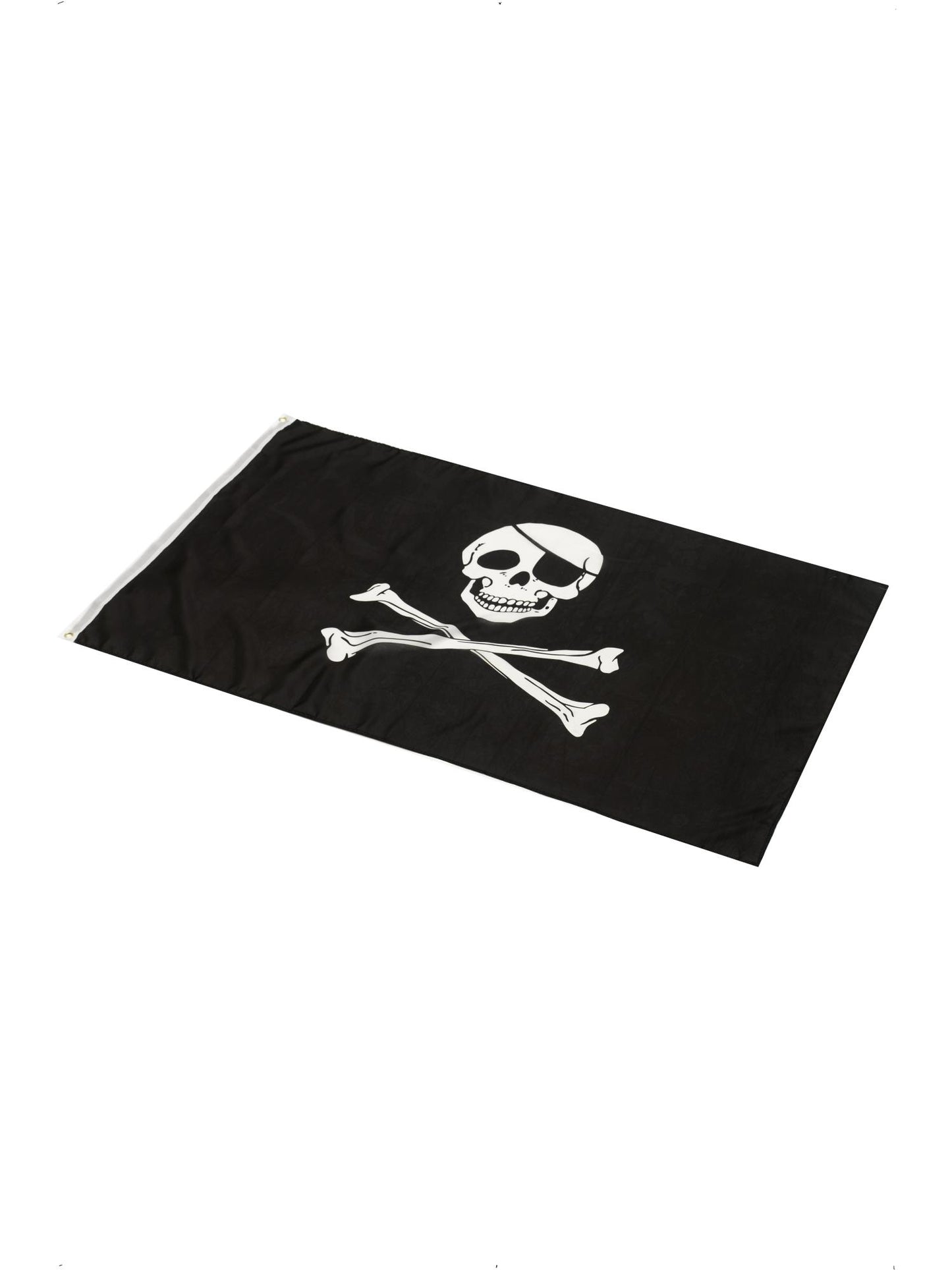 Drapeau de pirate 152x91cm / 5inx3in, Noir, avec grande impression tête de mort