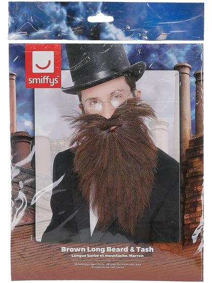 Long Beard & Tash, Brown  Wholesale