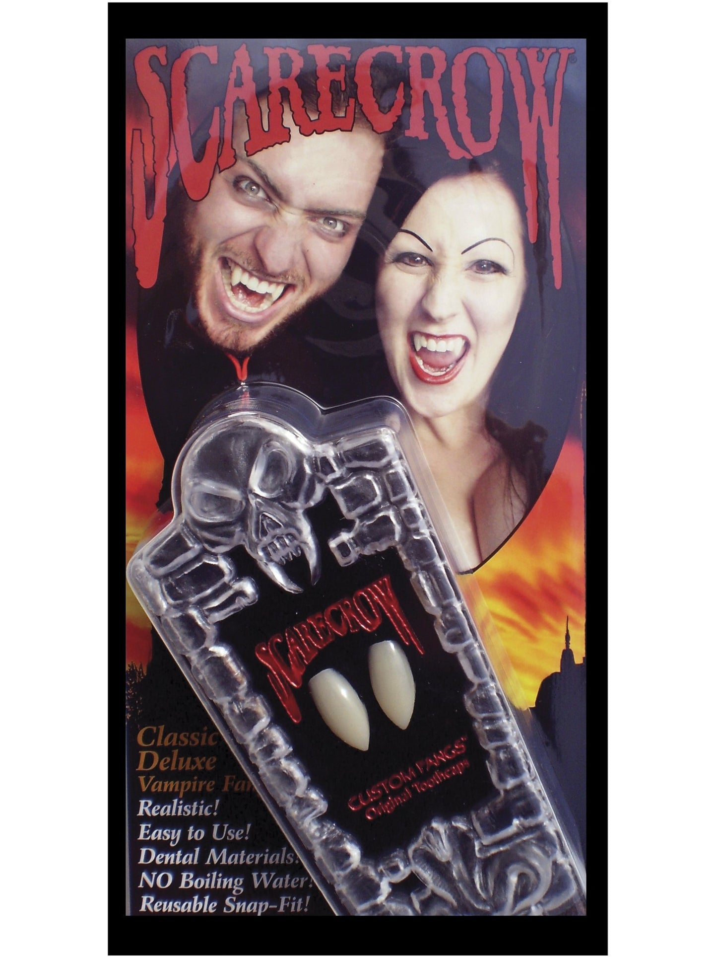 Scarecrow Deluxe Classic Vampire Fangs, White  Wholesale