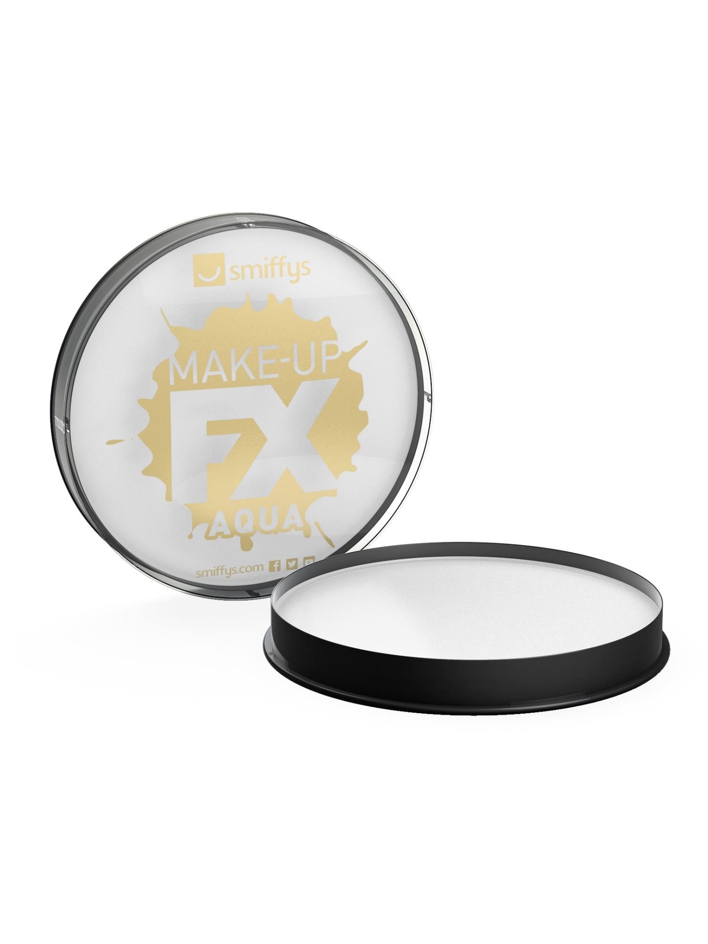 Maquillaje FX Smiffy, Aqua pintura facial y de cuerpo, blanco, 16ml, a base de agua