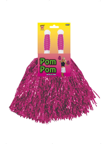 Pom Poms Metallic, Pink  Wholesale