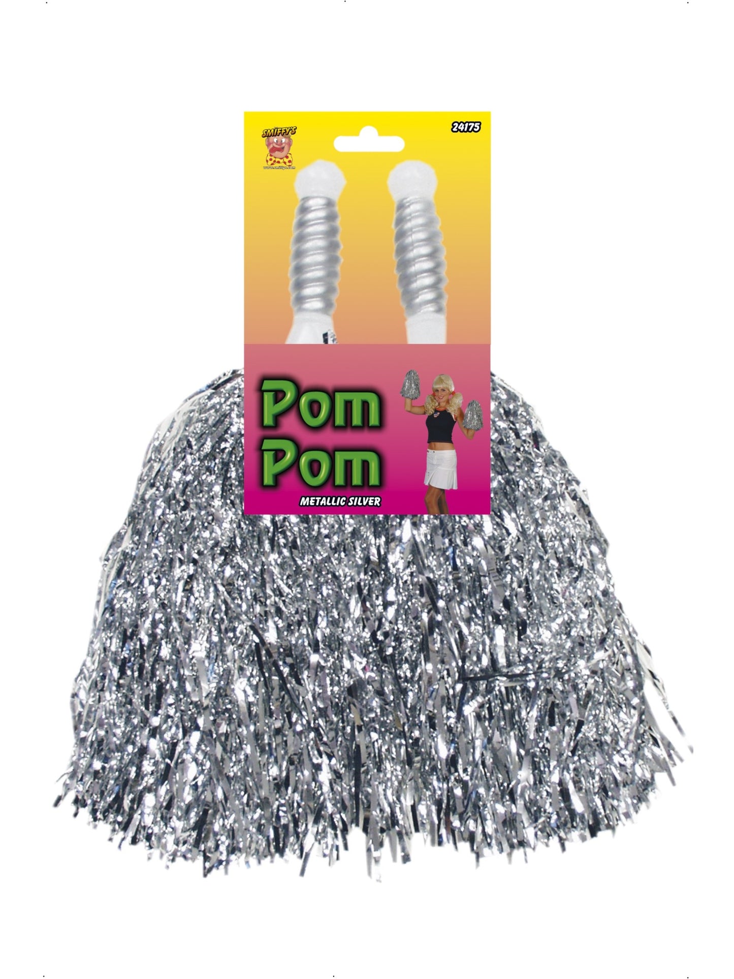 Pom Poms Metallic, Silver  Wholesale