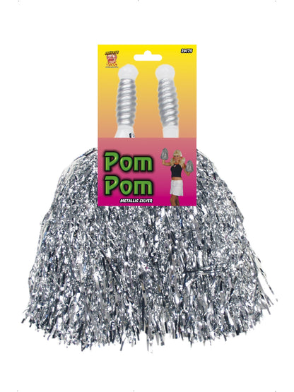 Pom Poms Metallic, Silver  Wholesale