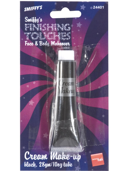 Smiffys Make-Up FX, Aqua Creme-Make-up, Schwarz, 28ml Tube