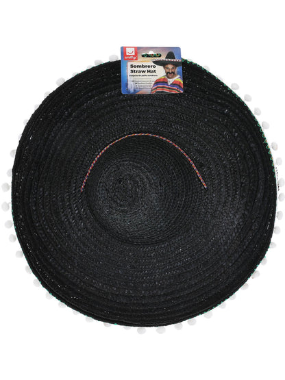 Sombrero Straw Hat, Black  Wholesale