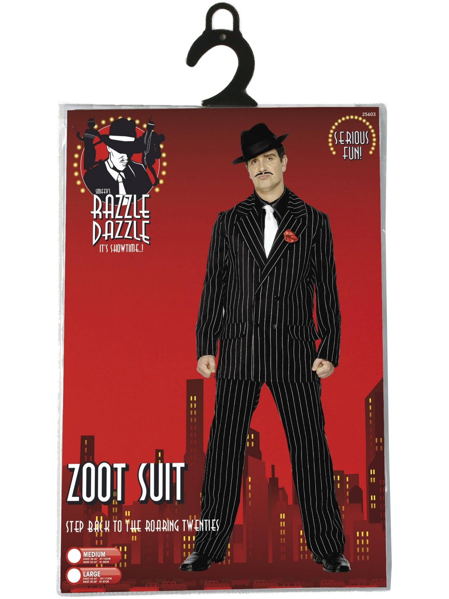 Zoot Suit Costume, Male, Black  Wholesale