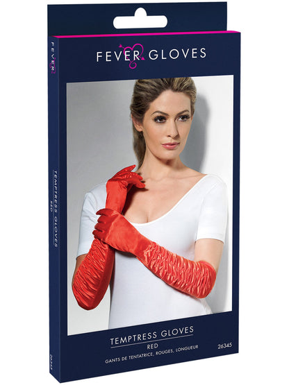 Temptress Gloves, Red  Wholesale