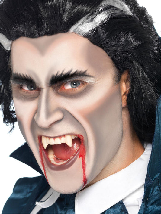 Dientes de vampiro del horror, blanco, vinilo blando