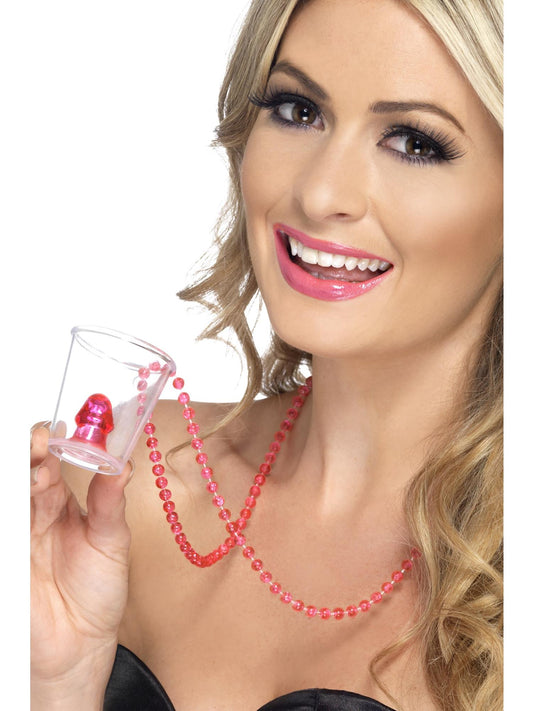 Verres zizi enterrement de vie de jeune fille, sur collier