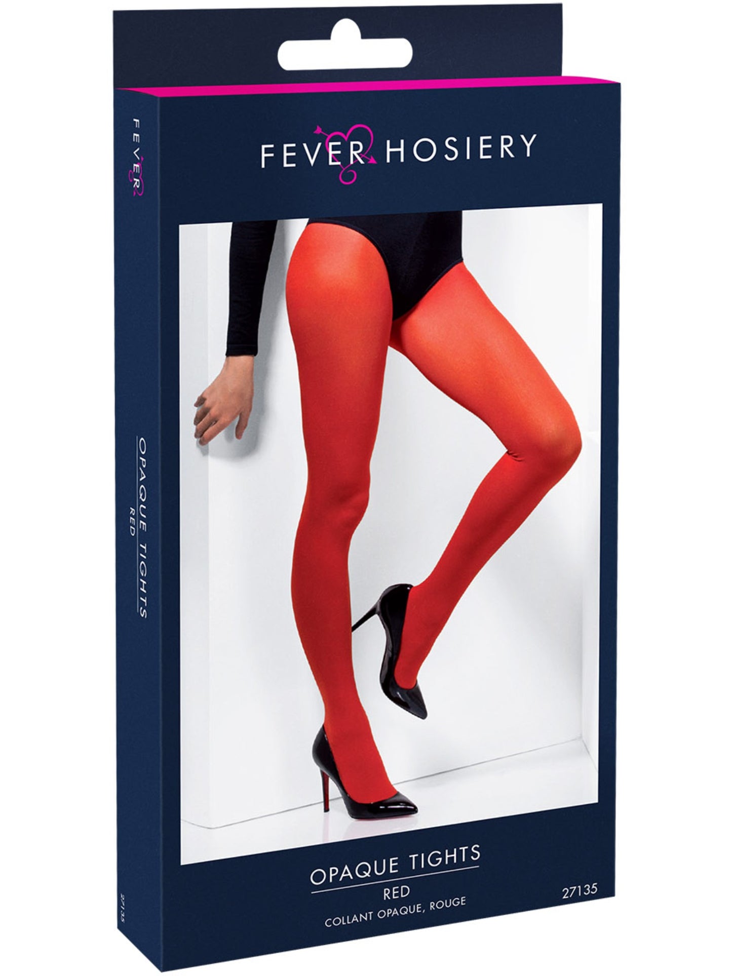 Opaque Tights, Red  Wholesale