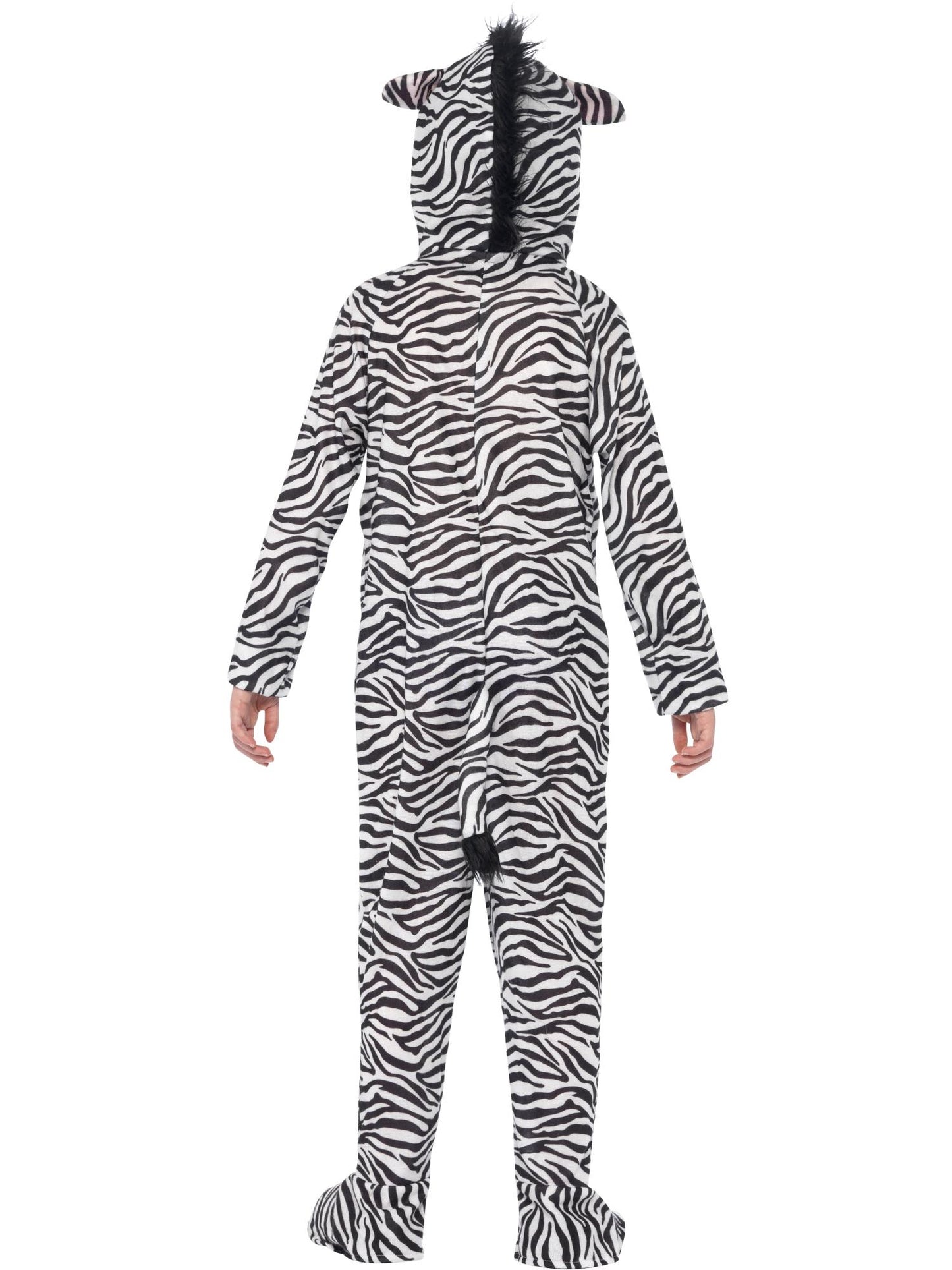 Costume de zèbre, Noir et blanc, tout-en-un avec capuche