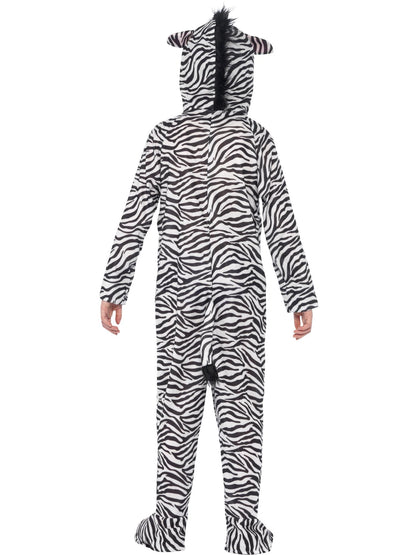 Costume de zèbre, Noir et blanc, tout-en-un avec capuche