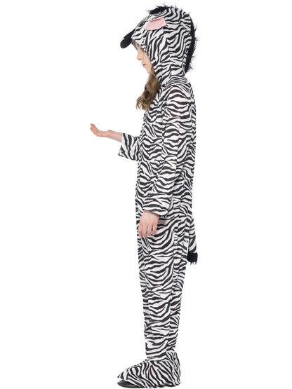 Costume de zèbre, Noir et blanc, tout-en-un avec capuche