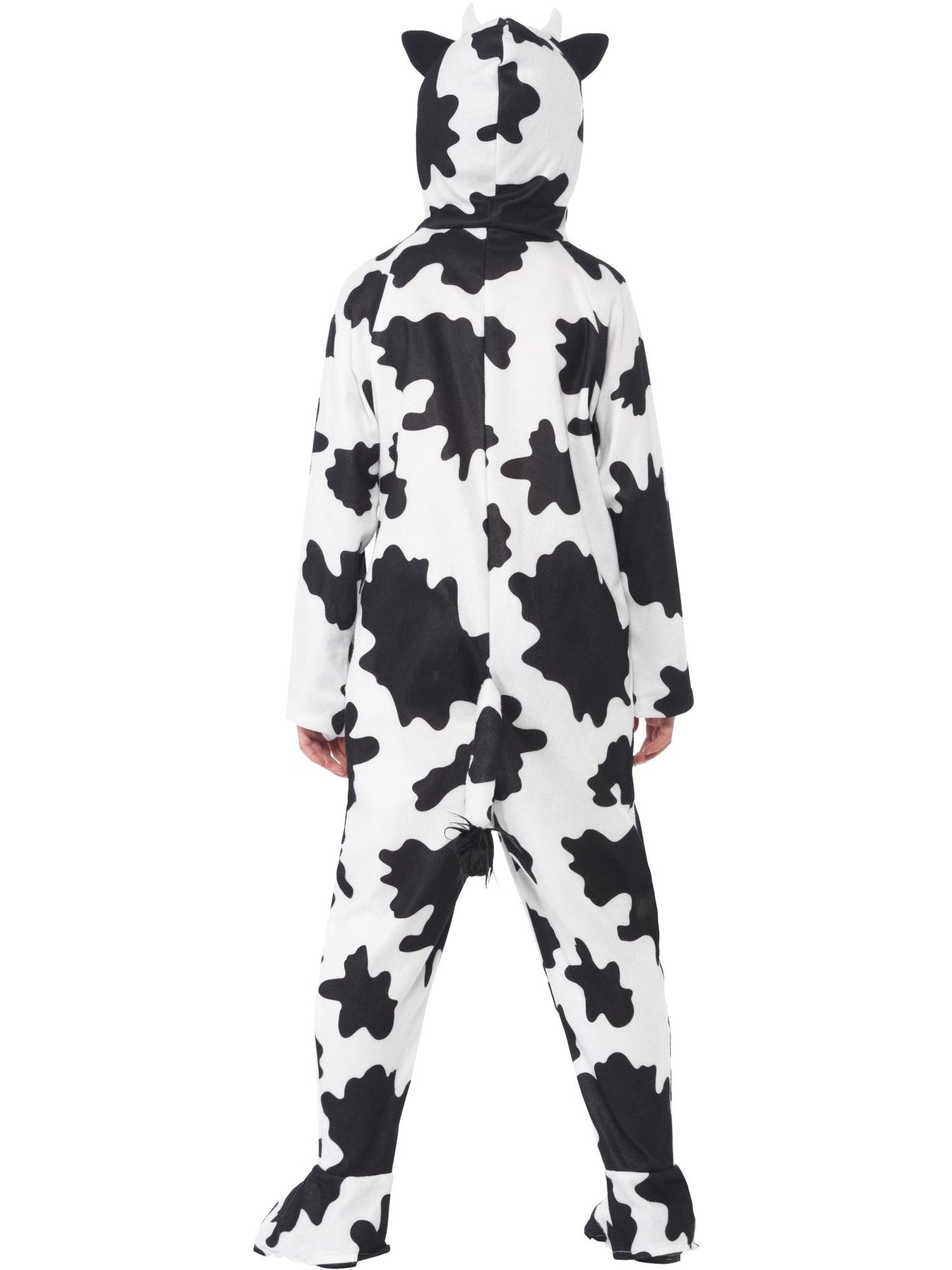 Costume de vache, noir et blanc, tout-en-un avec capuche