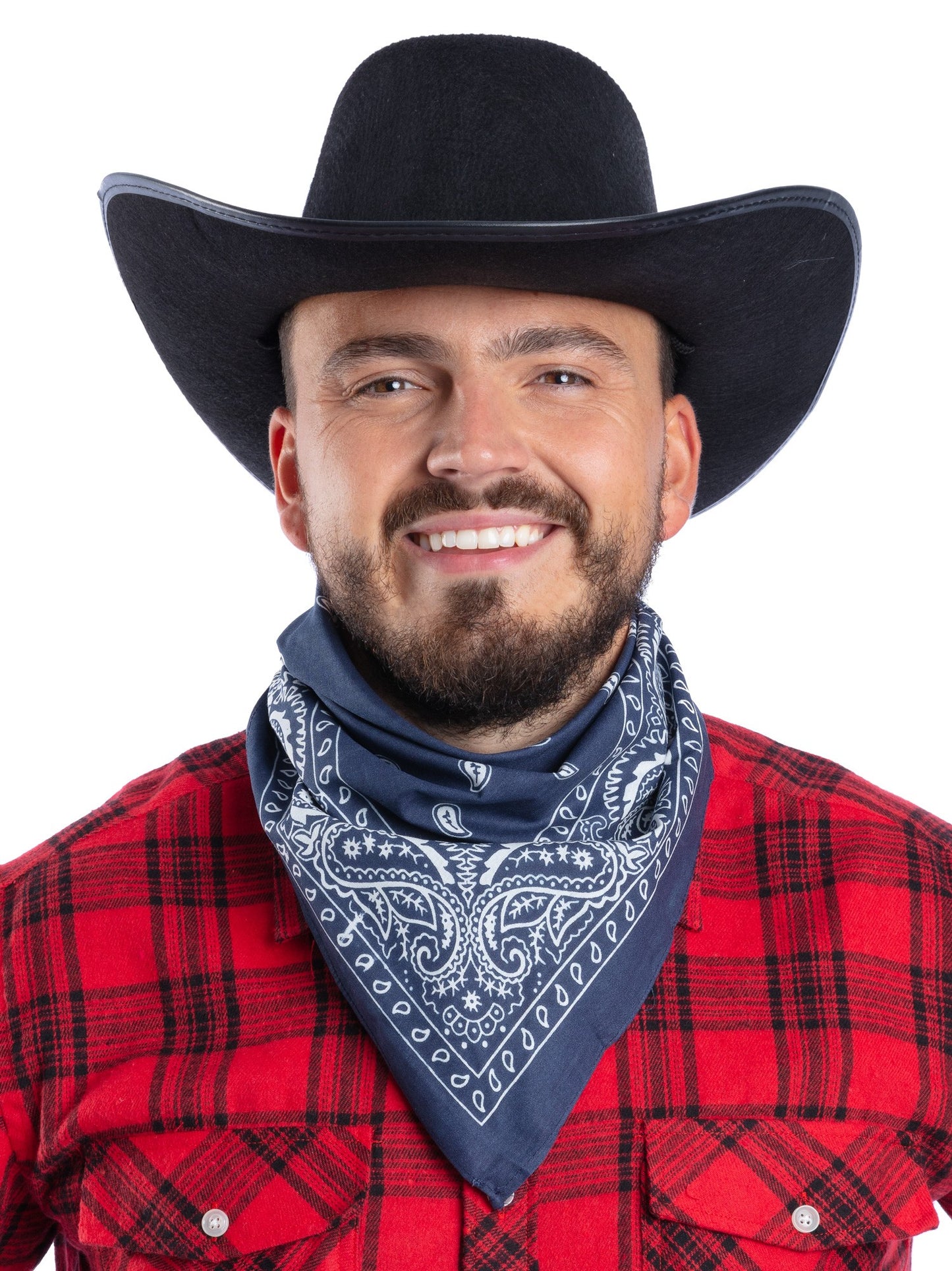 Cowboy-Halstuch, Blau, Western-Design