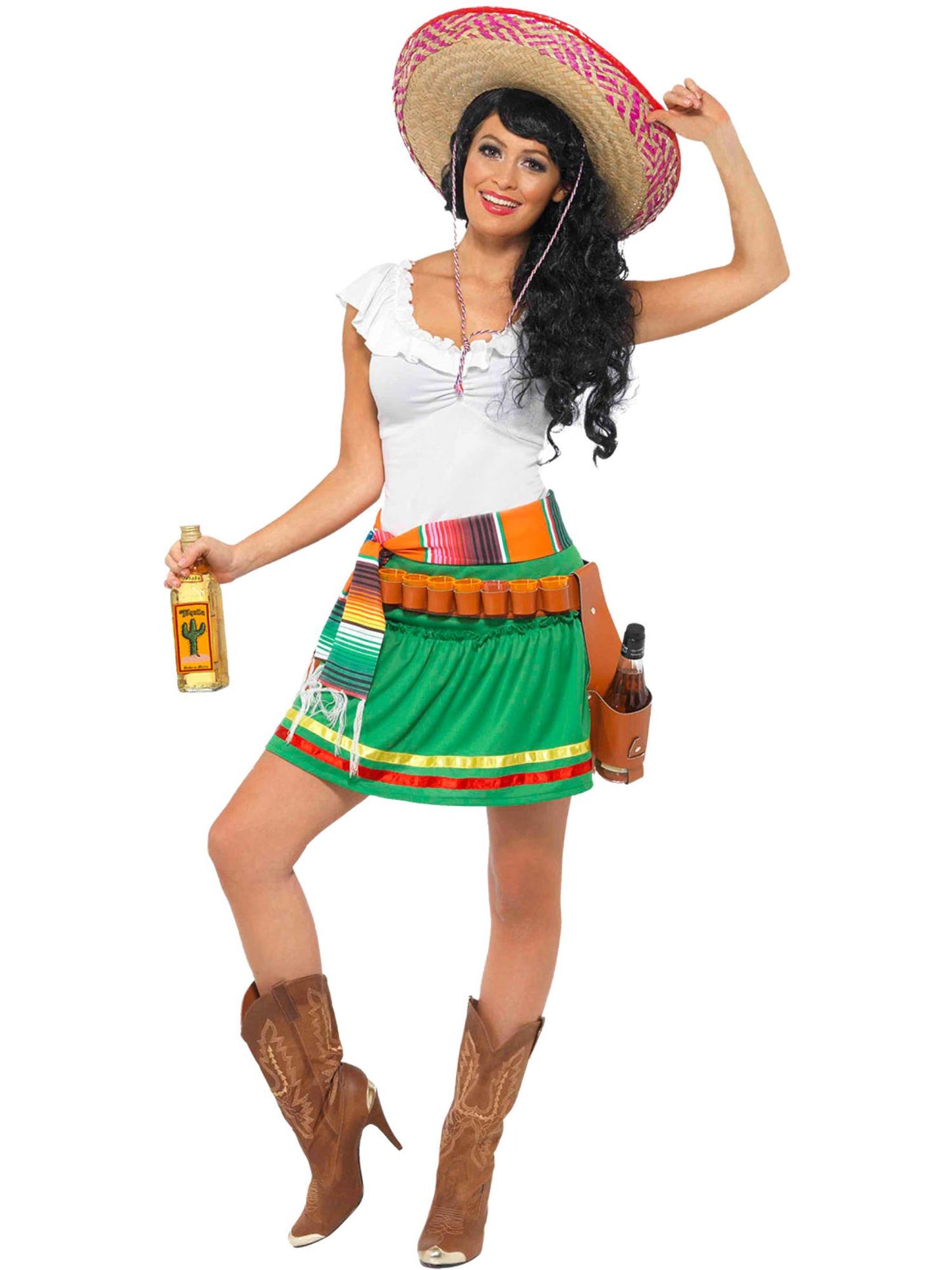 Tequila Shooter Girl Costume, Green  Wholesale