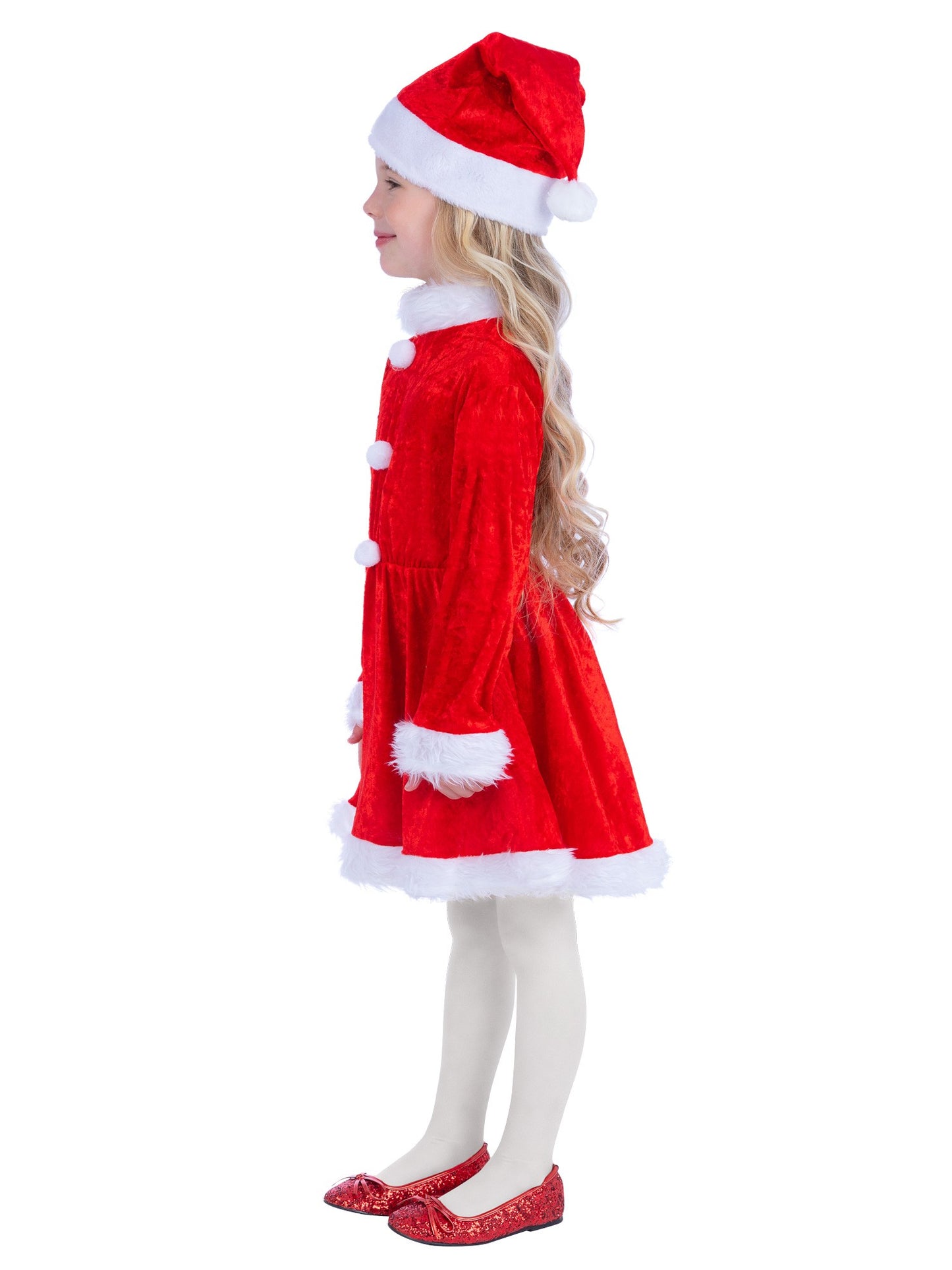 Mini Miss Santa Costume, Red  Wholesale
