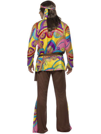 Psychedelic Hippie Man Costume, Multi-Coloured  Wholesale