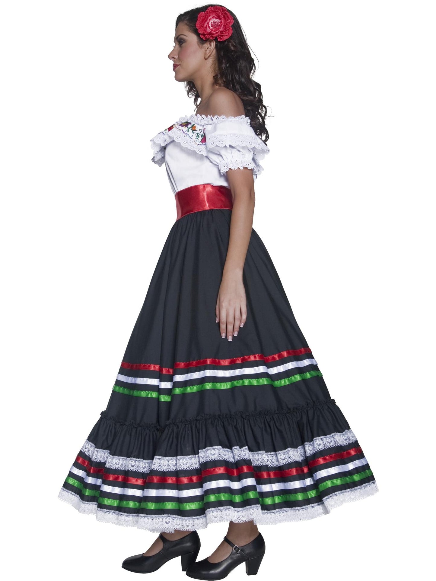 Authentische Western Kollektion, Sexy Senorita Kostüm, mit Kleid und Schärpe 