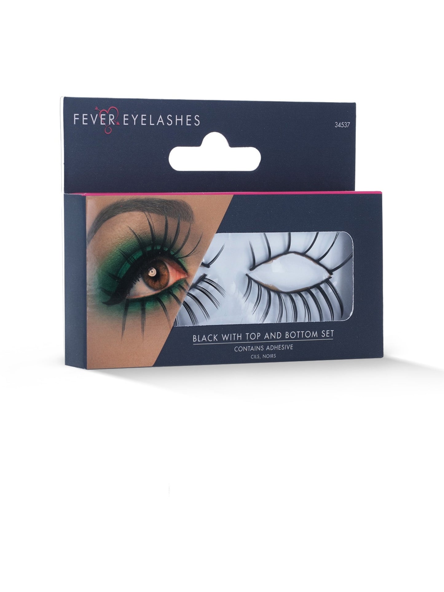 Eyelashes, Top and Bottom Set, Long, Black  Wholesale