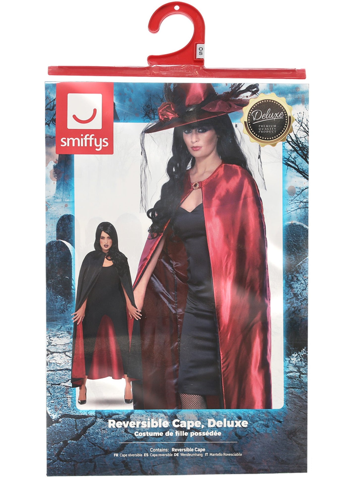 Capa reversible, Roja y negra, Deluxe