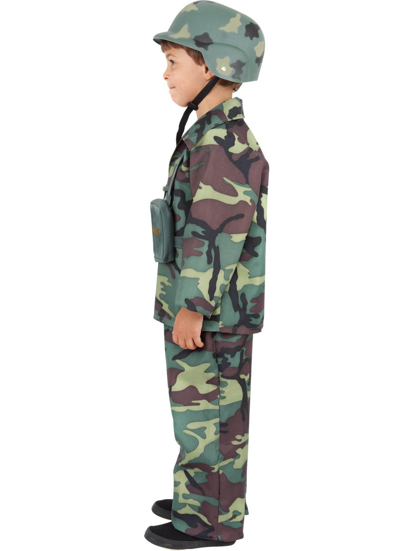 Costume garçon militaire, avec haut, pantalon et sac à dos