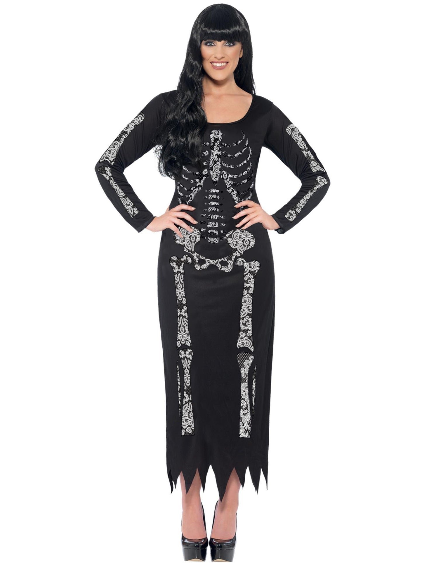 Skeleton Costume, Black  Wholesale